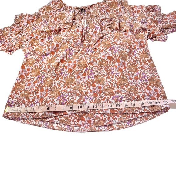J. CREW Ruffle Ditzy Floral Chiffon Long Sleeve Blouse in Fete Floral NWT Small - Picture 13 of 14